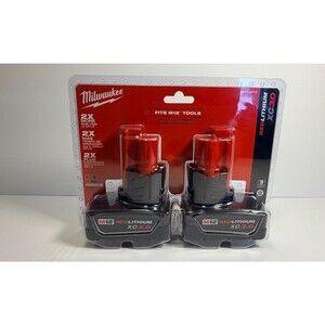 NEW Authentic Milwaukee M12 XC3.0 3.0 Ah X2 Batteries 2-Pack 48-11-2412 Lithium